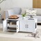 MDF Engineered Board Cat Litter Box Enclosure with Barn Door and Multi-Functional Design